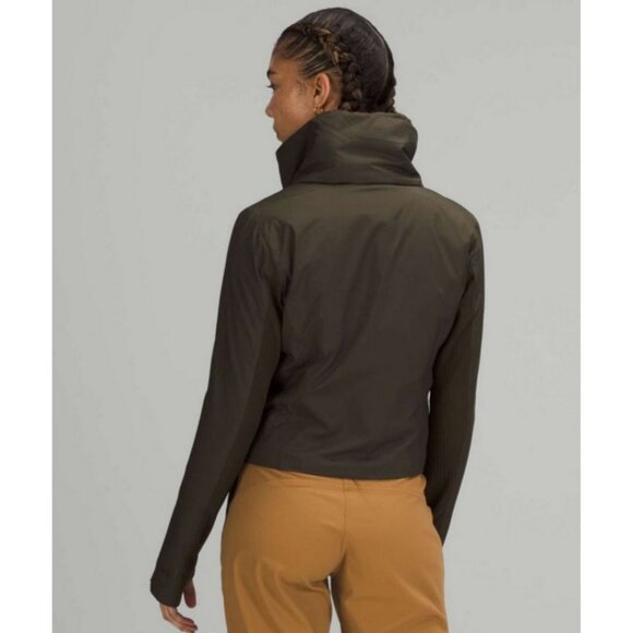 Lululemon Sleek City Jacket Dark Olive Size 10 Insulated - Picture 3 of 8
